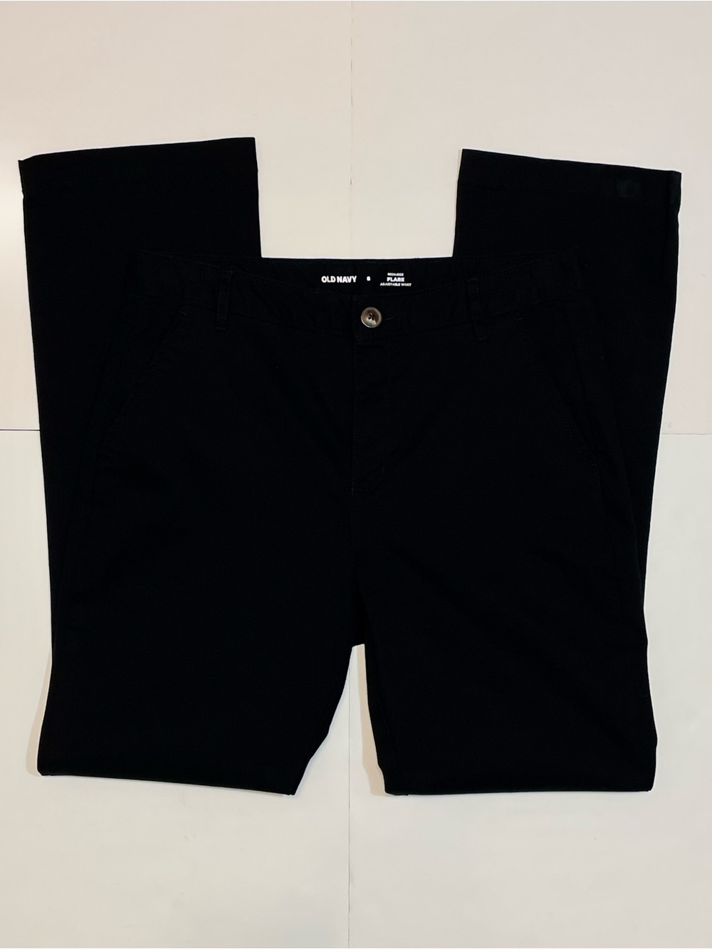 Old Navy High Rise Flare Black Women’s Chino Pants Size 8